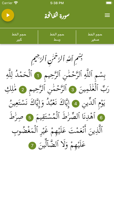 صفحة القرآن الكريم Screenshot
