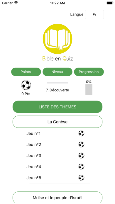 Bible Quiz (english-french) Screenshot