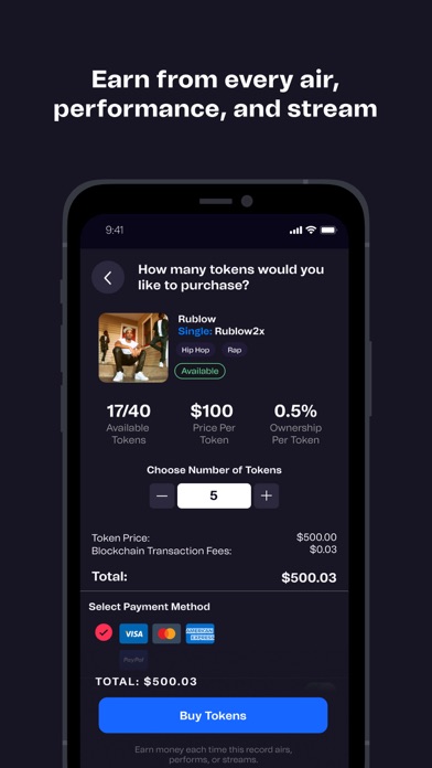Nebula: Invest in music Screenshot