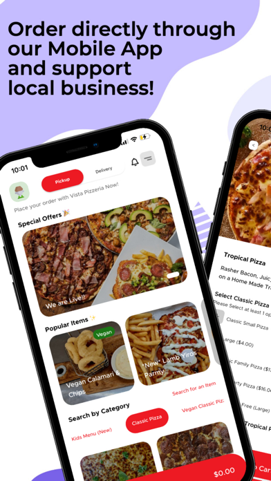 Vista Pizzeria Screenshot