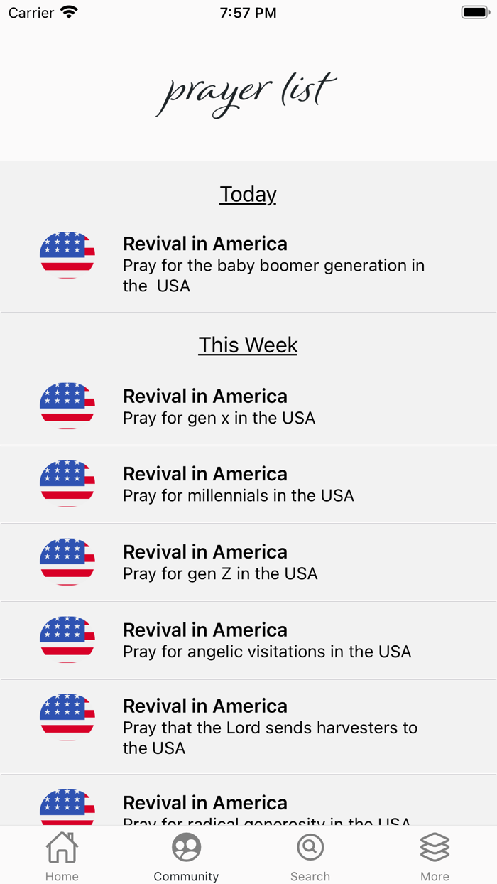 Prayer List - A Prayer App