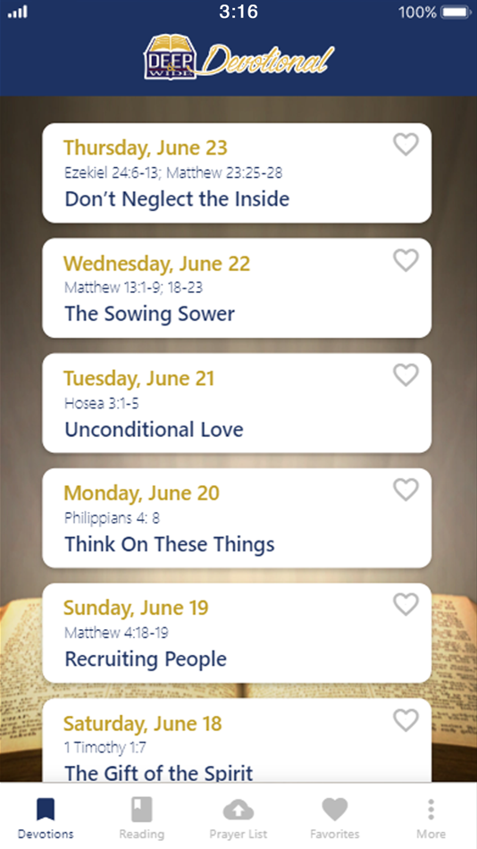 #2. Deep & Wide Devotional (iOS) 由: Landmark Baptist Church of Haines City Inc.