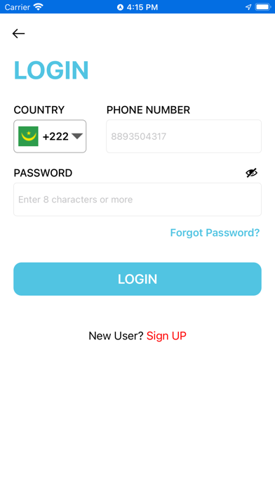 Easy User App Screenshot