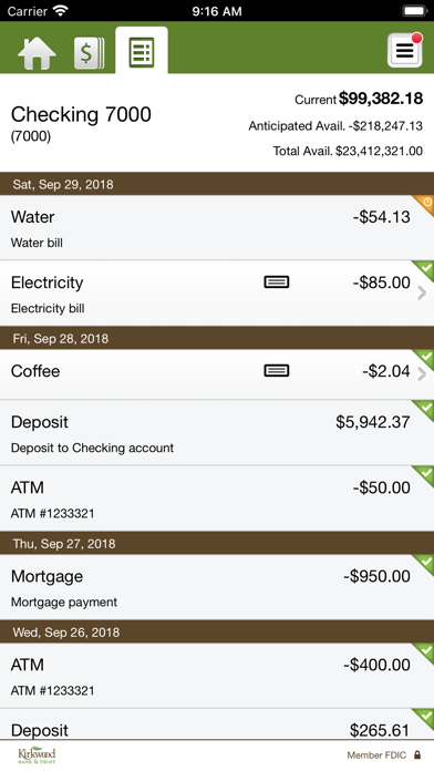 Kirkwood Bank & Trust Business Screenshot