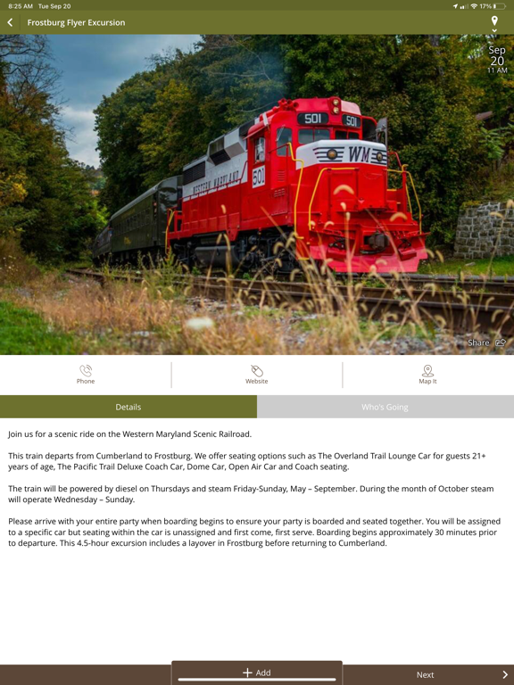 Mountain Maryland iPad screenshot 7 - Travel app