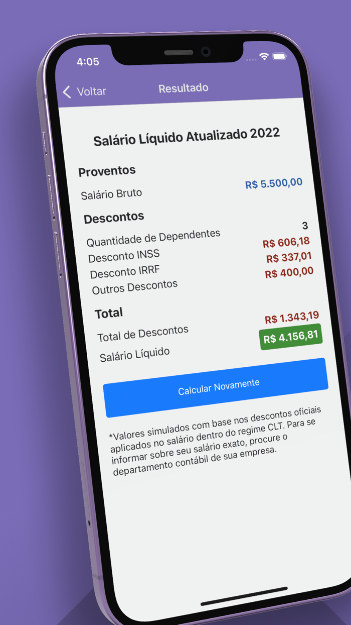 Calculadora Salário Líquido BR