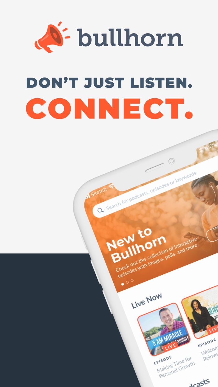 Bullhorn Podcast App and Player