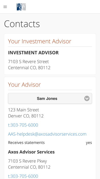 Holloway Wealth Management Screenshot