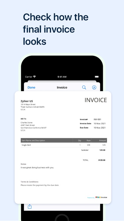 Invoice Generator - Zoho screenshot-1