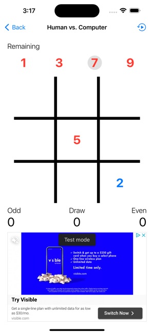 Numerical Tic Tac Toe