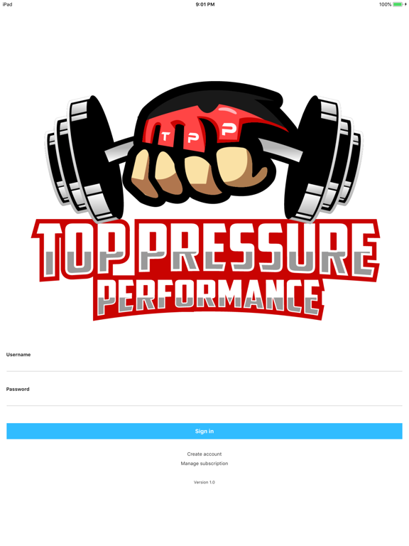Top Pressure Performance iPad screenshot 1 - Sports app