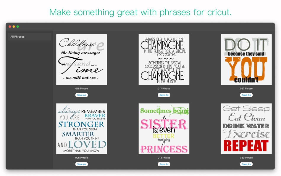 Phrases for Cricut Design - 2.0 - (macOS)