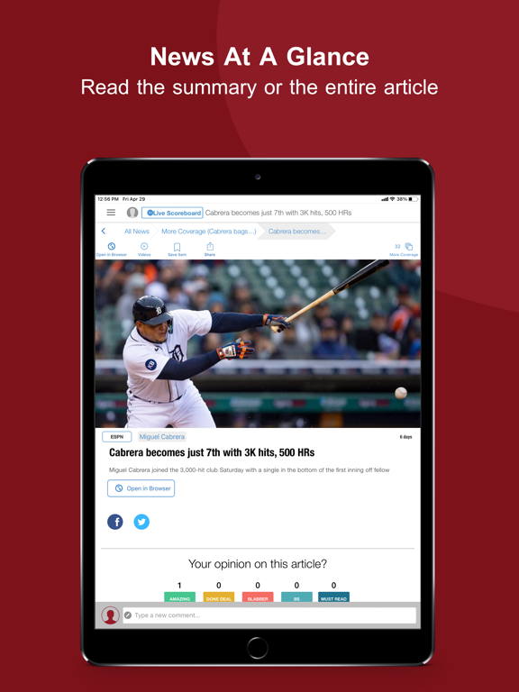 Screenshot #6 pour Baseball News & Scores, Stats