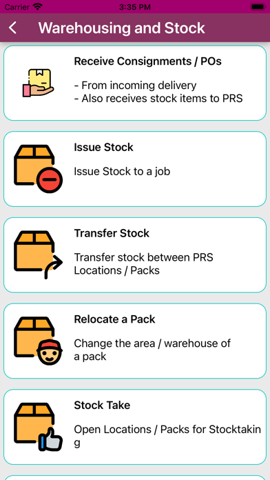 PRS Mobile EAP Screenshot