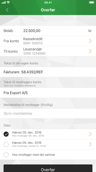 Mobilbanken Erhverv Screenshot