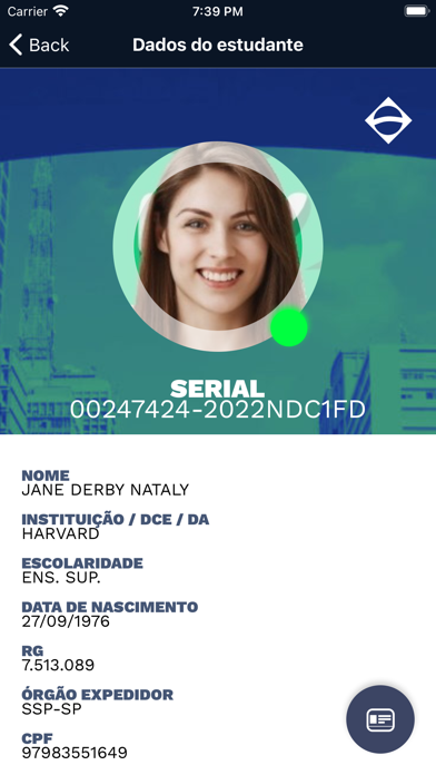 Carteira Digital do Estudante Screenshot