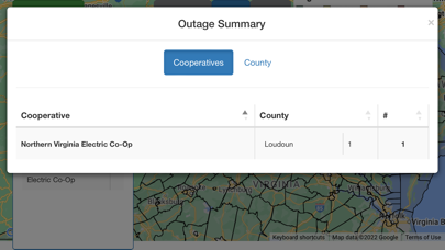 VMDAEC Outage Map Screenshot