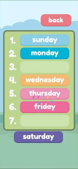 Game screenshot Days Of The Week for Kids hack