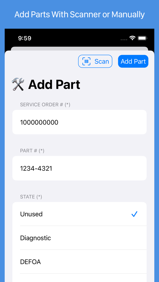 #2. Parts Scanner (iOS) 来自: Shaun O'Toole