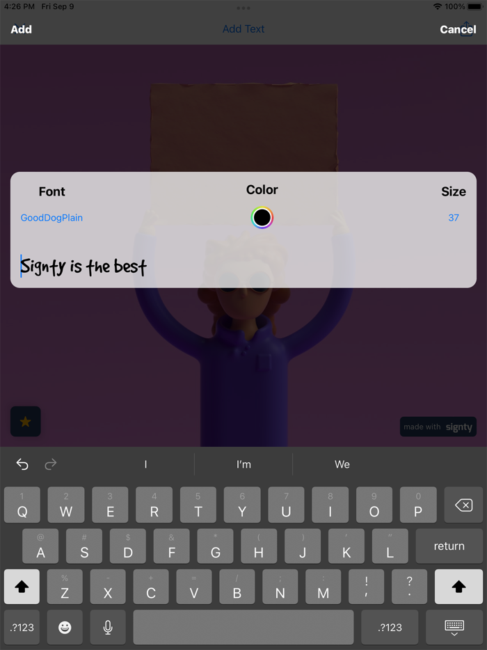 signty - sign meme maker