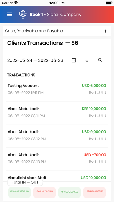 TickAccount Admin Screenshot