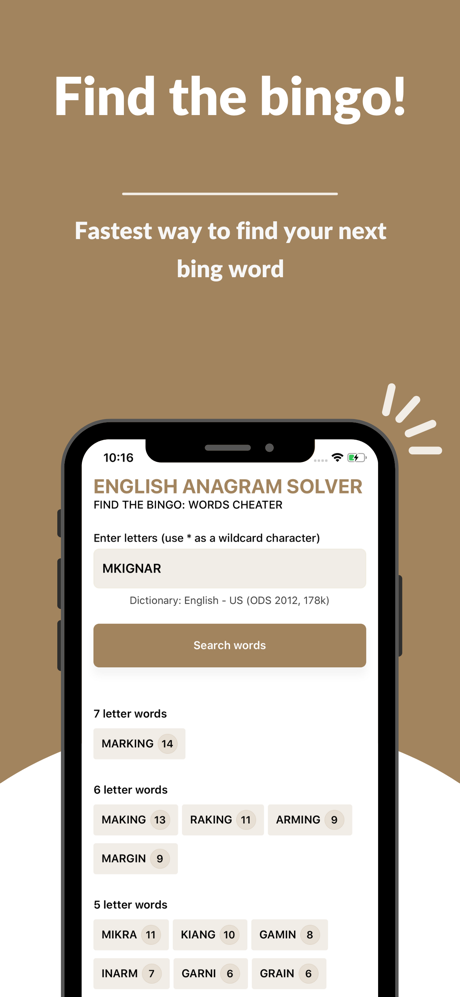 English Anagram Solver screenshot 1