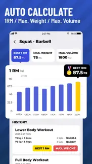 gym workout planner & gym log iphone screenshot 4