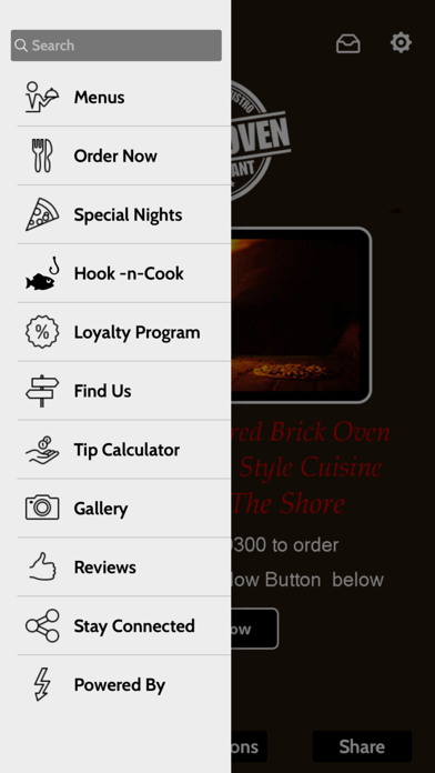 Brick Oven Restaurant Screenshot