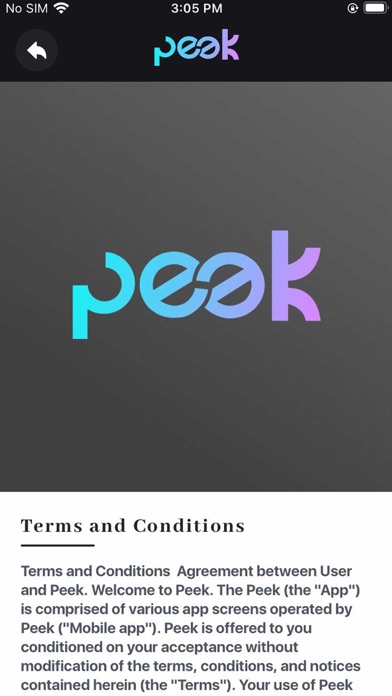 The Peek App Screenshot