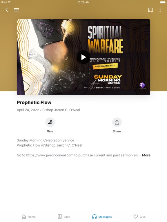 The Fountain Church App iPad screenshot 3 - Lifestyle app