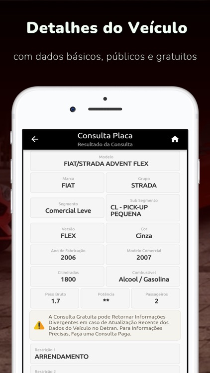 Consulta Placa - Débito, Multa