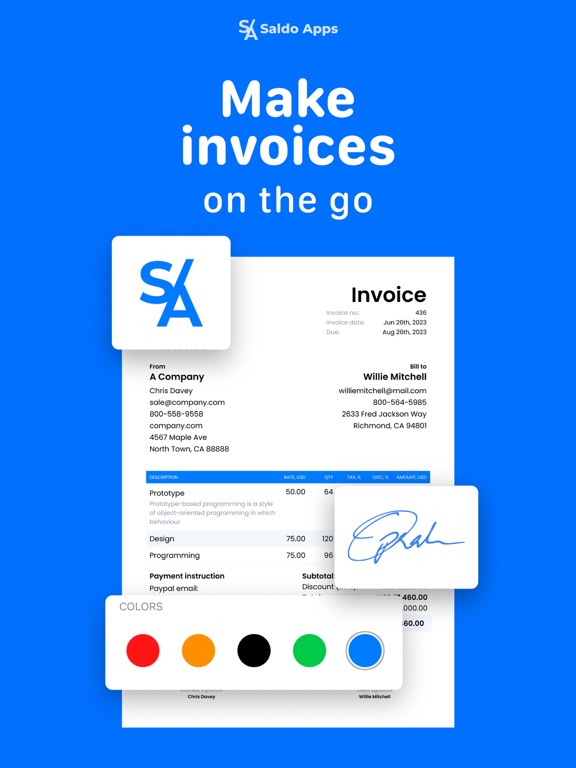 Screenshot #4 pour The invoice create・Easy bills