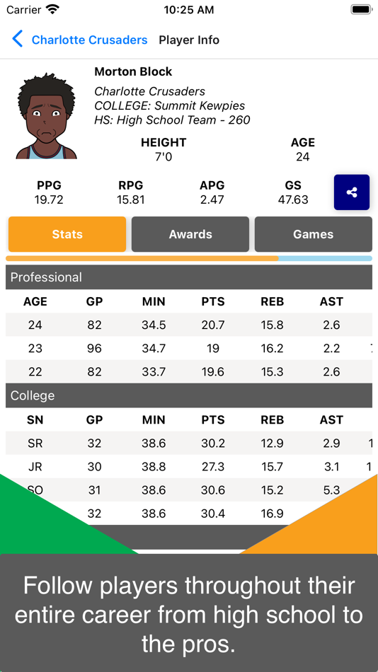 #3. Basketball Sim (iOS) 由: Bays Programming LLC