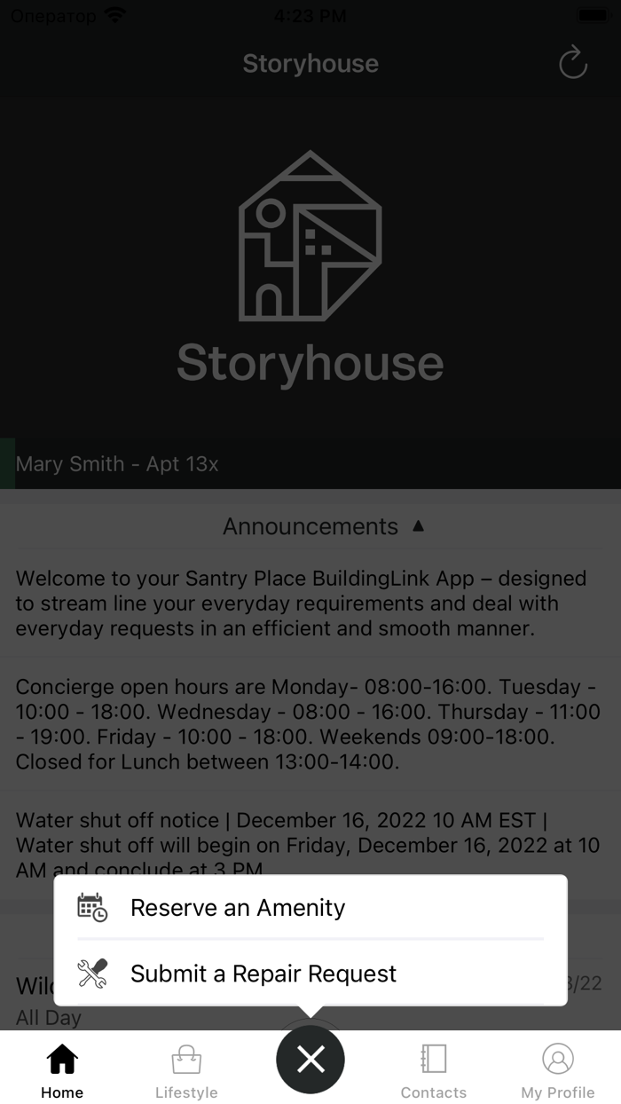 Storyhouse Resident App