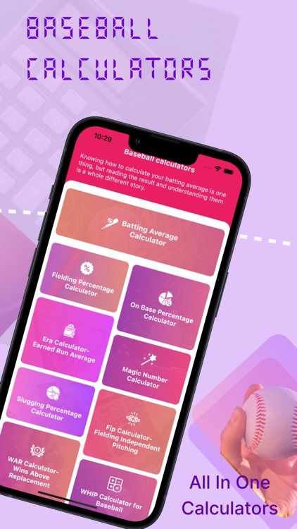 Baseball sports Calculator