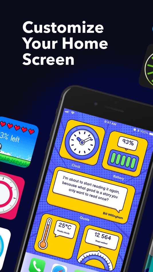 #1. WiGet - Cool Widgets & Themes (iOS) By: Mikita Dzidzenka