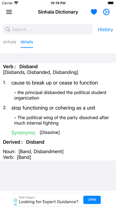 Smart Sinhala Dictionary Screenshot