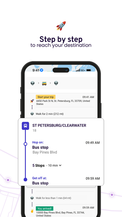 Muuf: Real-time Transit Screenshot