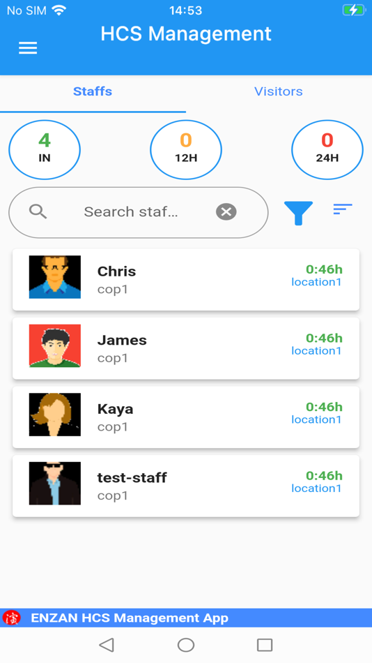 #5. HCS management app (iOS) 由: ENZAN (ASIA) PTE LTD