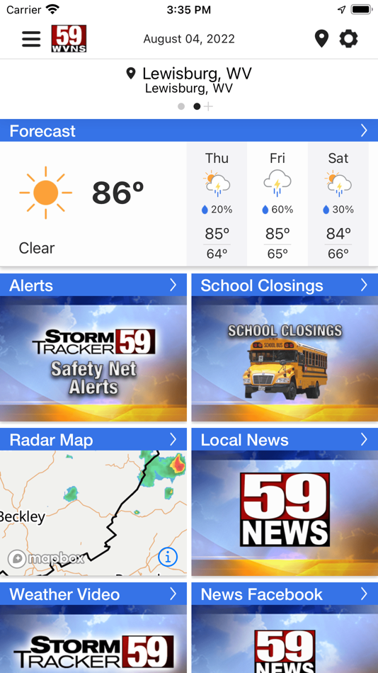 #1. StormTracker 59 WVNS (iOS) By: Nexstar Broadcasting