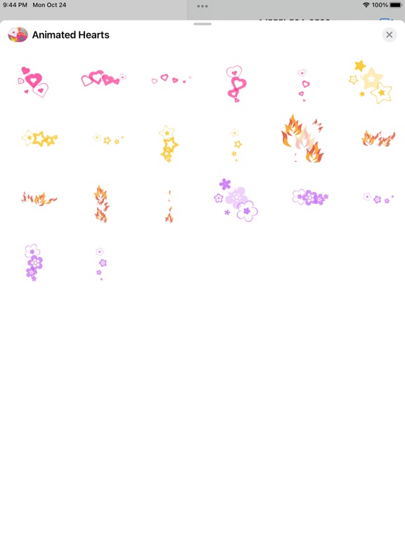 Screenshot #4 pour Animated Hearts Stickers