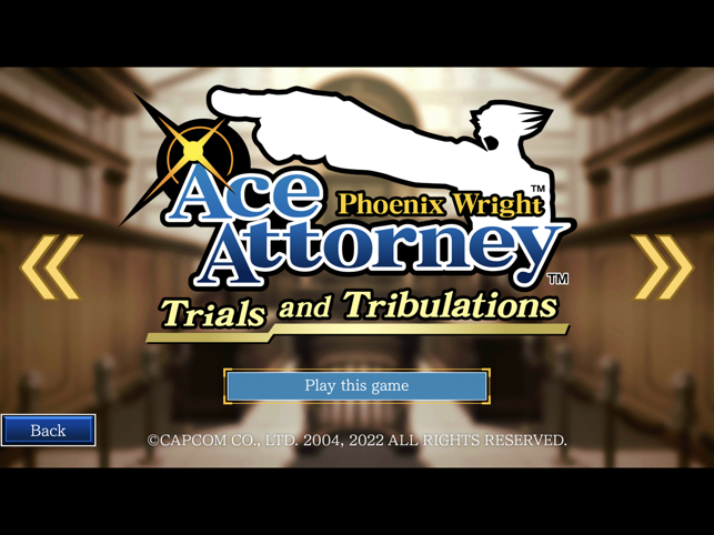 Zrzut ekranu trylogii Ace Attorney