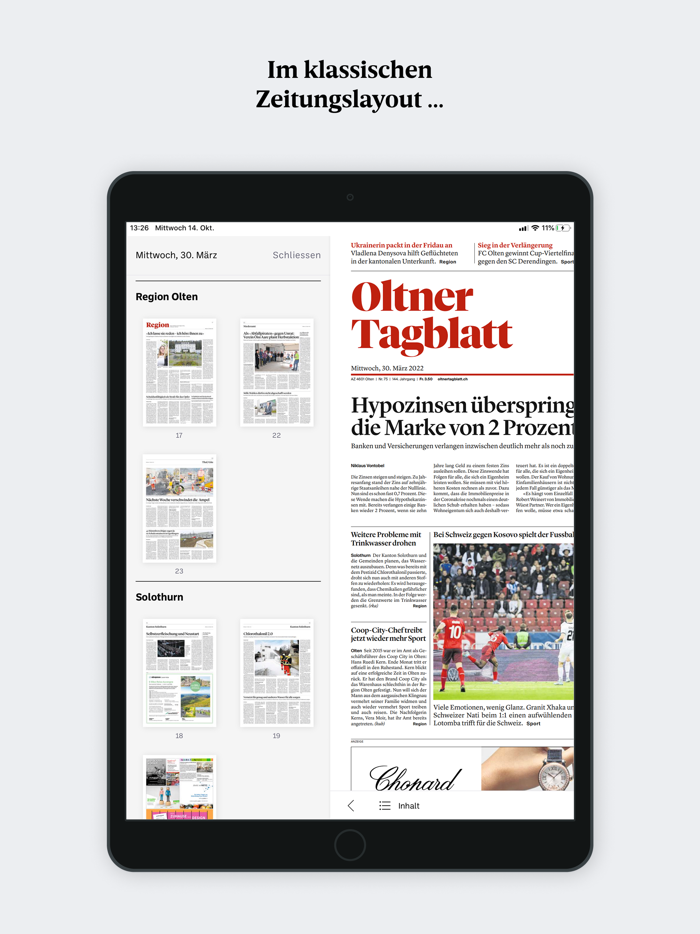 Oltner Tagblatt E-Paper