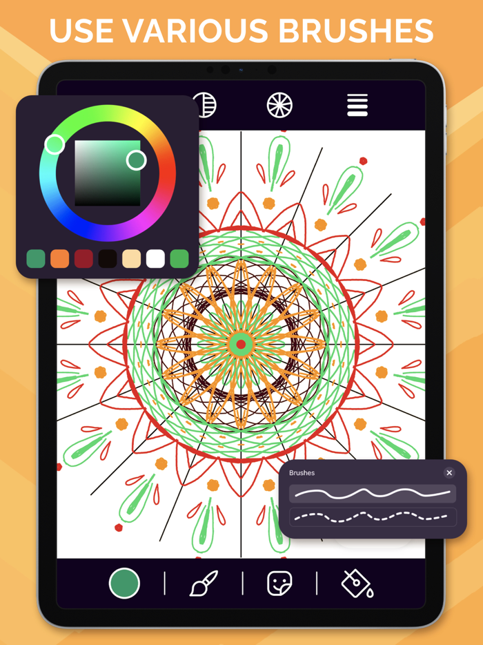 Mandala Coloring Happy Art