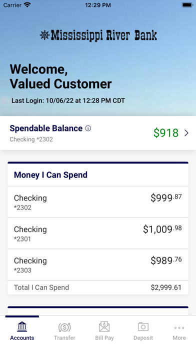 Mississippi River Bank Mobile Screenshot