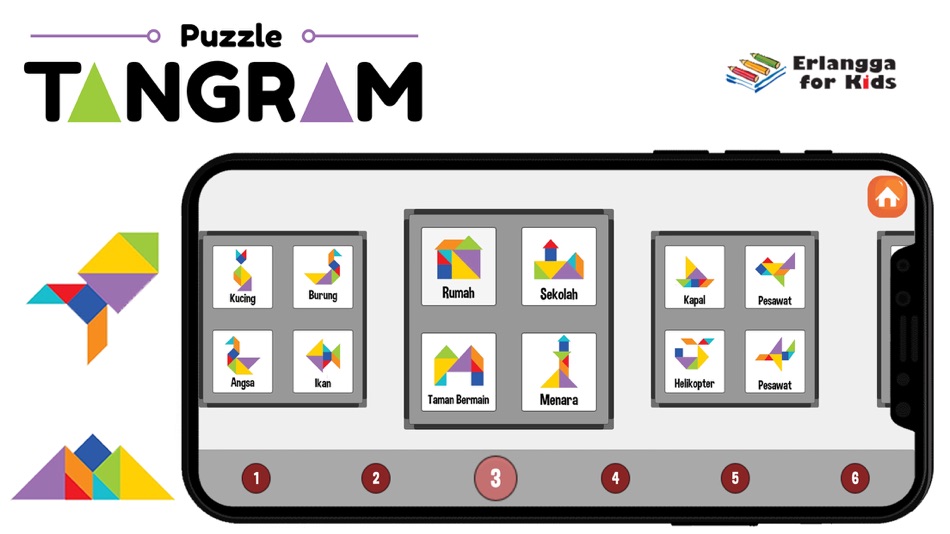#2. Tangram Puzzle (iOS) By: Erlangga Online