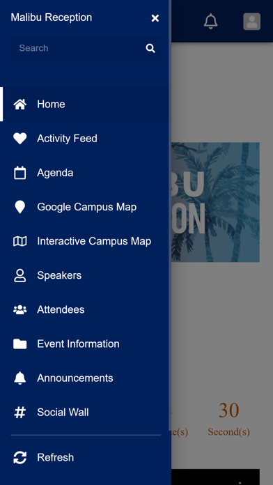 Malibu Reception Screenshot