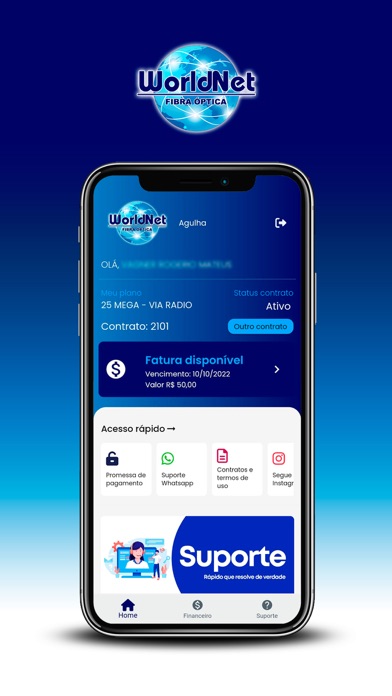 WorldNet - Suporte Cliente Screenshot