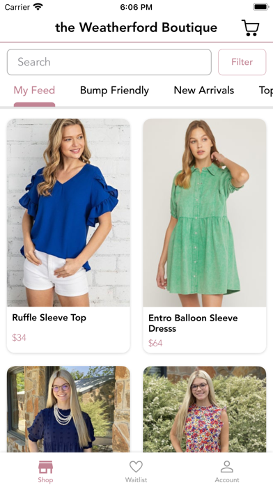 the Weatherford Boutique Screenshot