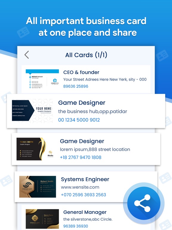 Card Scanner - Business Card iPad screenshot 5 - Business app